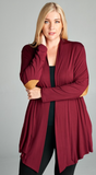 Waterfall Cardigan with Suede Elbow Patches- Multiple Colors Available