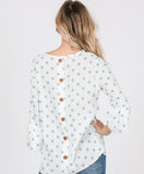 Polka Dot Top with Button Up Back
