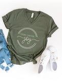 Today I Choose Joy V-Neck Tee  -Multiple Colors Available